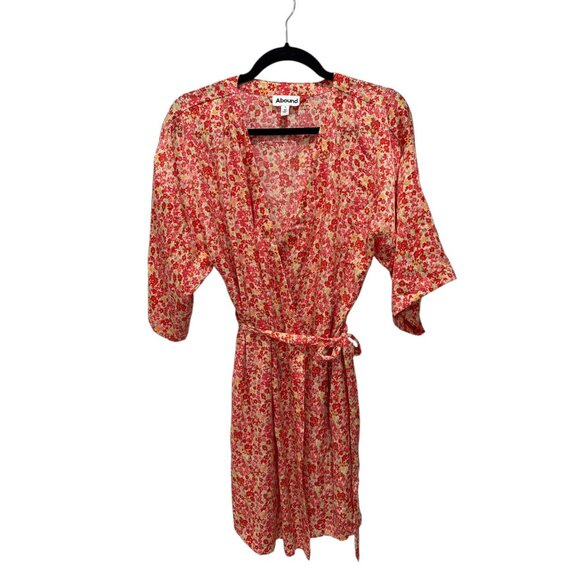 ABOUND Women Floral Wrap Mini Dress MEDIUM - Picture 1 of 3